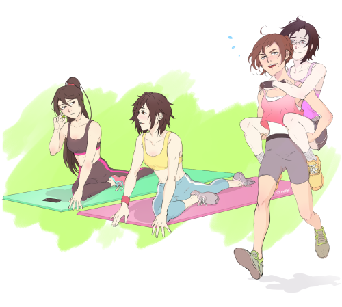 More gym AU sketches