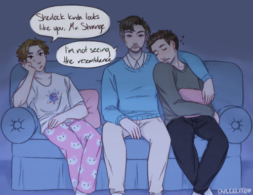 dvlcecito: the strange family (sort of) watches sherlock together