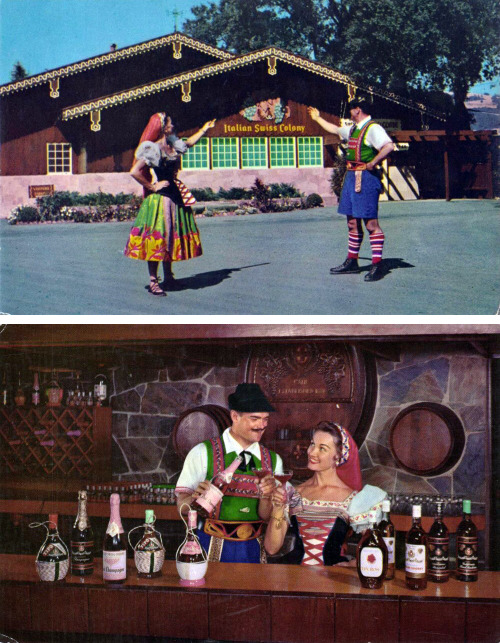 1964 USA - Asti, California - Italian Swiss Colony Winery Tasting Room