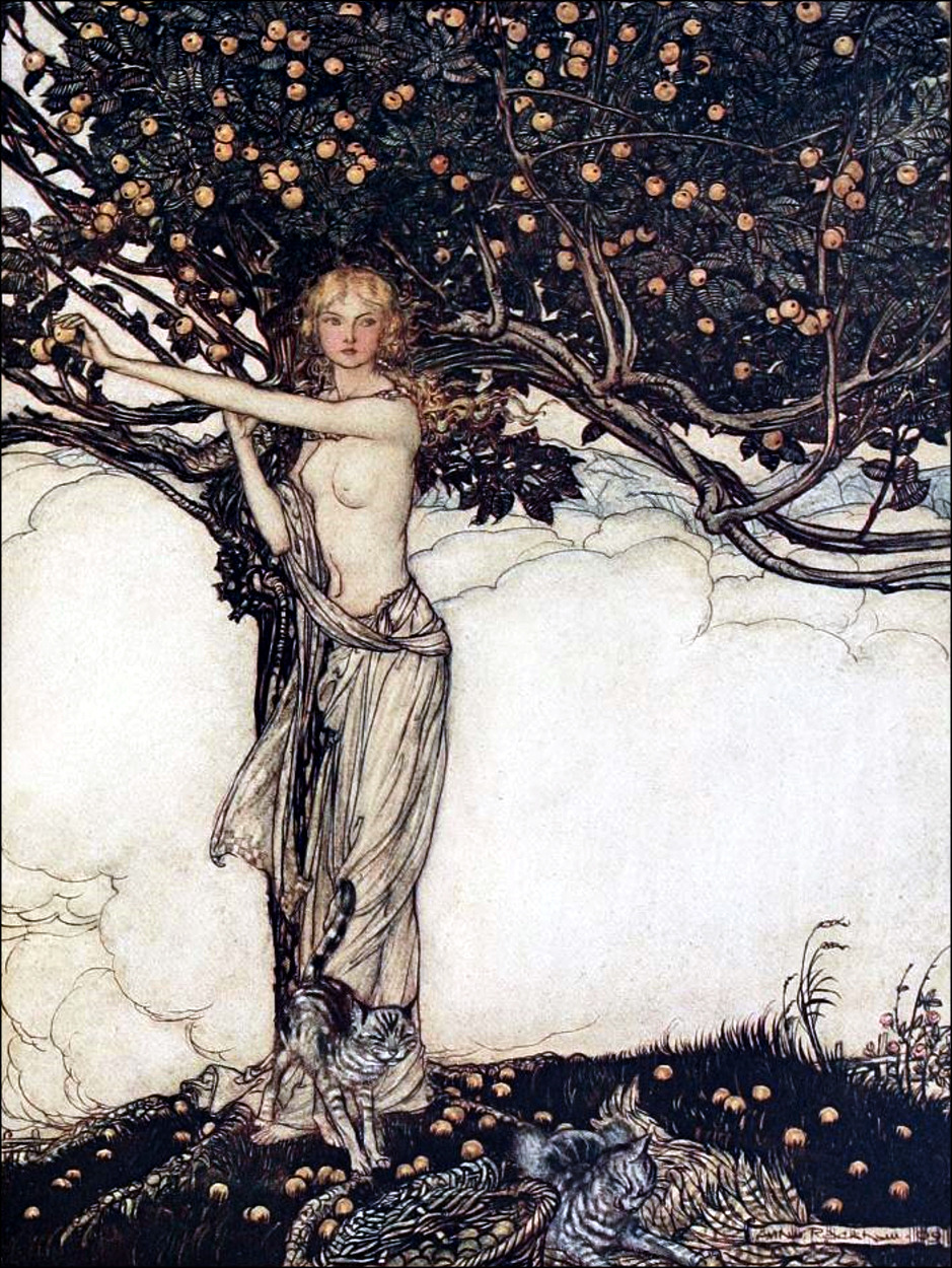 saveflowers1:  Arthur Rackham (1910) from the book RHINEGOLD AND VALKYRIE by Richard