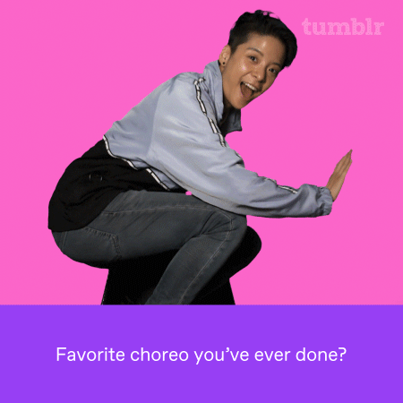 Tumblr GIFerview with Amber Liu feat. her favorite meme and choreography, and a photo of JackJack, h