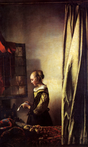 Girl Reading a Letter at an Open Window, 1657, Johannes VermeerMedium: oil,canvas