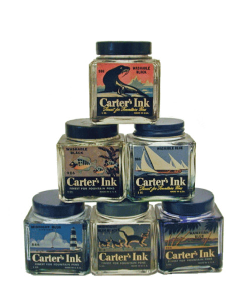 Carter&rsquo;s cubes, Finest for Fountain pens ink bottles, launched in 1934, Carter&rsquo;s Ink Com