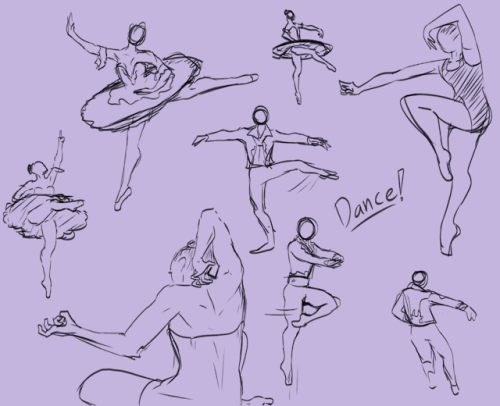 gesture drawings from a bunch of dance competition vids paused at random times