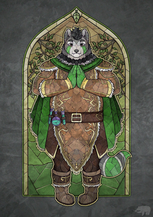 LVII.        Stained Glass Commission for S0ulcndy. Character belongs to  S0ulcndy (CLICK).Made in k