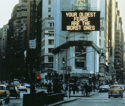 last-picture-show:  Jenny Holzer, Public Art, Times Square, New York, 1982