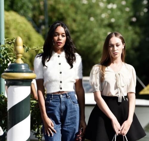 alyciaweliza:Laura Harrier and Alycia Debnam-Carey are seen during the 74th Venice Film Festival on 