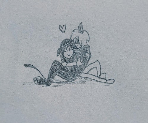 Marichat May Day Seven: ReunionI love drawing them tiny like this@marichatmay @marichatmay2022