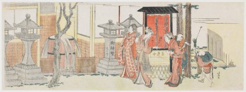 mia-japanese-korean: Visitors to the Inari Shrine at Ōji, Katsushika Hokusai, 1800s, Minneapolis Ins