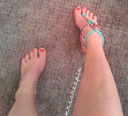 Just-A-Creepin69:  My New Bare Foot Sandal. I Ts So Cute