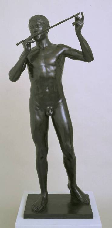 hismarmorealcalm:James Havard Thomas (1854‑1921)  Figure of Thyrsis  1912  wax and wo