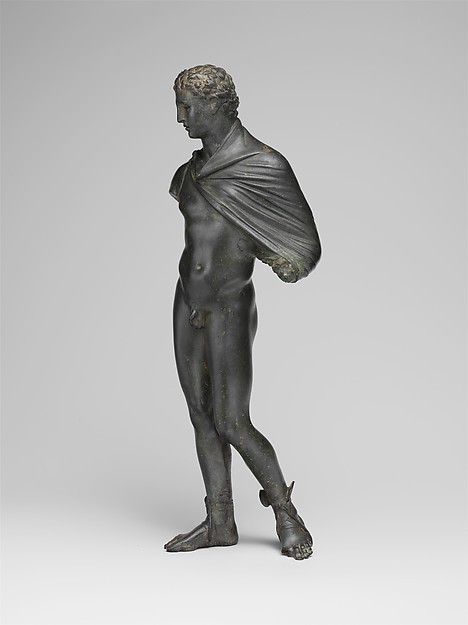 via-appia:  Bronze statuette of Hermes Greek or Roman, 1st century B.C.–1st century