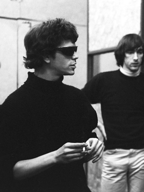pinkfled:Lou Reed and John Cale at Spencer Studios, NY