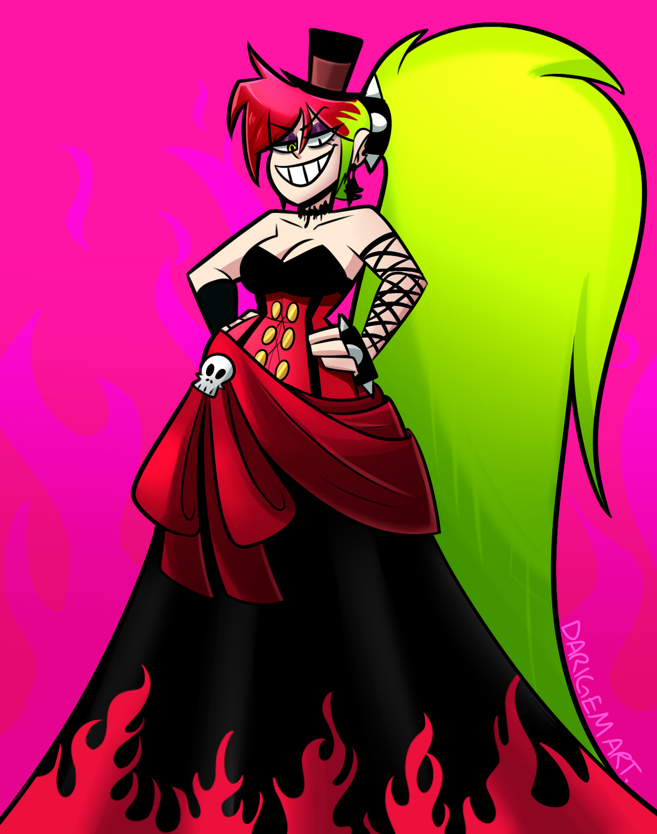 darigem-art: Demencia con el vestido ufff &lt;3  pd: OPEN COMMISSIONS  O oO