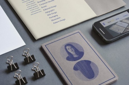 A self-promotion package complete with a sleek resume by Giorgia Smiraglia, Italy.