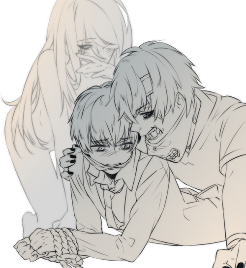 banwhoa:  commission break doodle o)-<