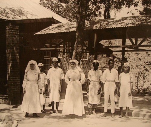 Nurses working for Union Miniere, Katanga, Congo. UM was a Belgian mining company that dominated Con