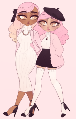 passerineart:  matching girlfriends out on