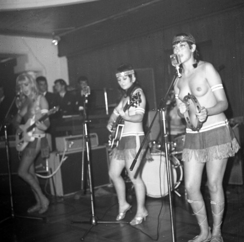 professorssite:The Ladybirds, a topless band from the ate 1960′s & early 70′s.  