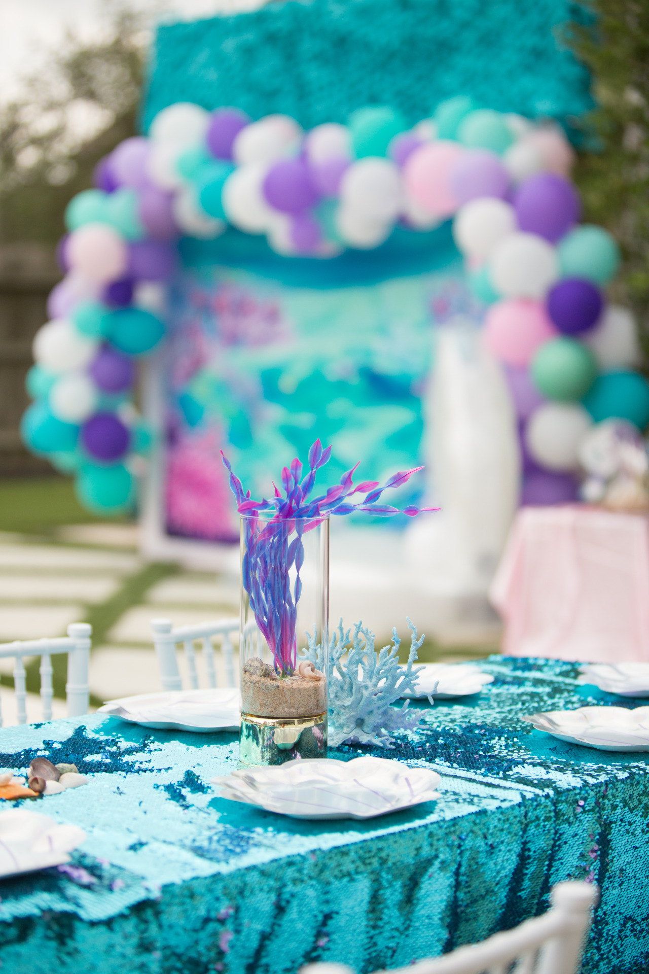 and Ocean Themed Parties Disposable Plastic Water Print Table Cover for Beach and Pool Parties Mermaid 54 x 87 Inch Ocean Party Table Covers 2 Pieces Ocean Waves Tablecloth Narwhal 