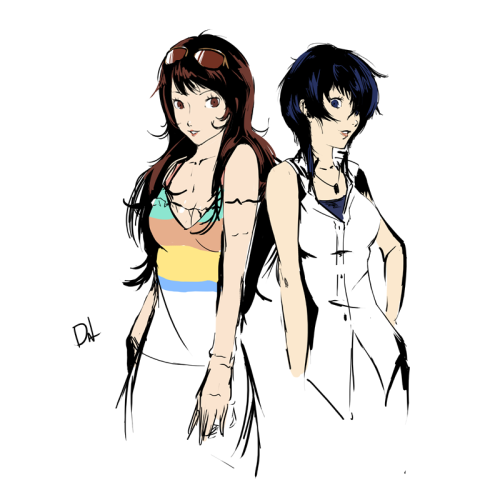 brinkofmemories:Rise and Naoto in their epilogue outfits. Requested by someone from GAF.