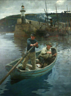 Stanhope Forbes (British, 1857-1947), The Lighthouse (Newlyn, Cornwall). Oil On Canvas,