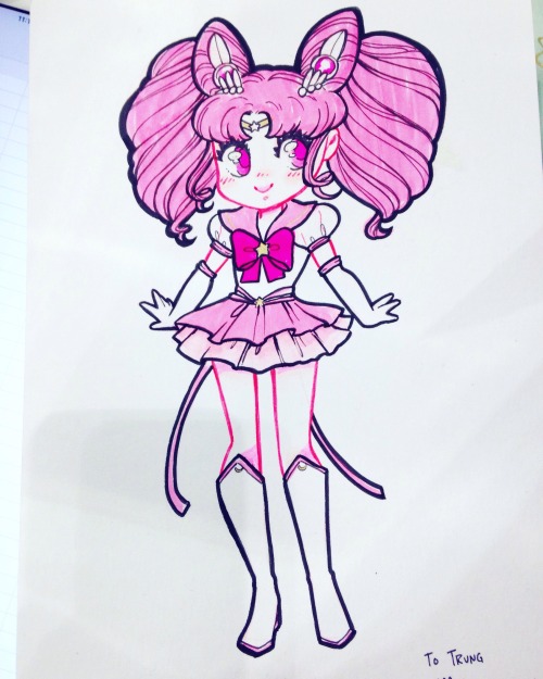 mayakern:my half of an art trade with @artoftrungles!! I drew chibi usa! I’m at anime expo in exhibi