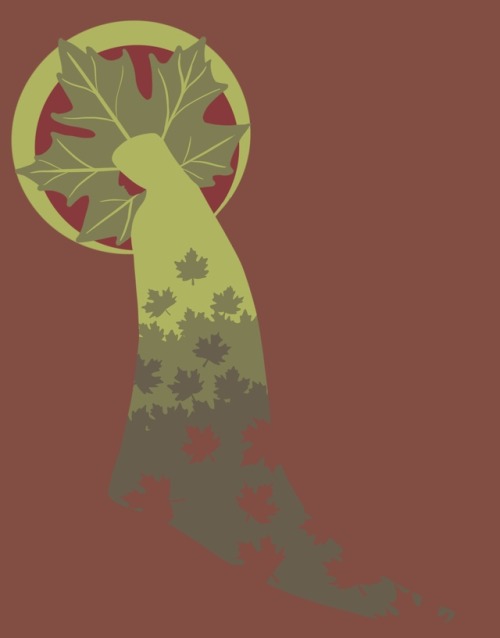 madstuart:a quick, simple, limited palette Madonna of the Leaves