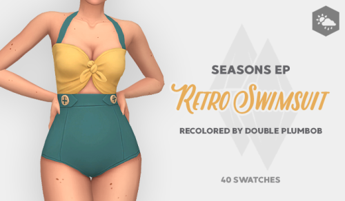 Retro SwimsuitSeasons EP swimsuit recolor40 swatches in my Autumn Shade PaletteSeasons Expansion Pac