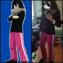 fireofseptember: Ever since I saw aizawa in those pink sweatpants I knew I had to cosplay it.