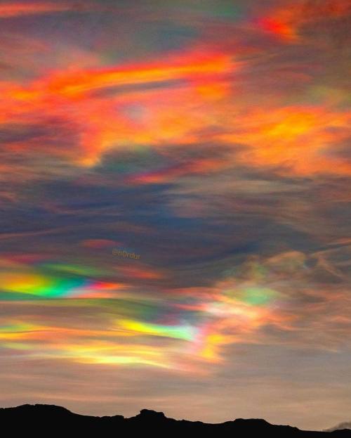 Polar stratospheric clouds over Iceland. Have you ever seen them before? They’re real!   Photos by H