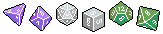lgbtqaesthetic:  dungeonfemme:  I made some tiny pixel polyhedral die pride banners