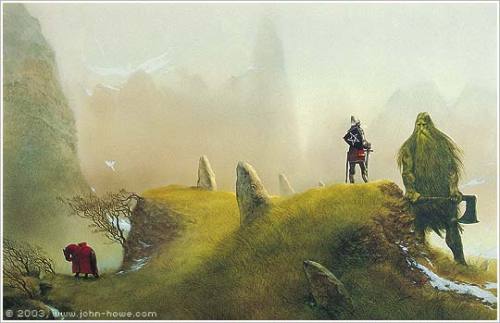 arundels:lyrafay:Sir Gawain and The Green Knight by John Howe.@skeleton-richard