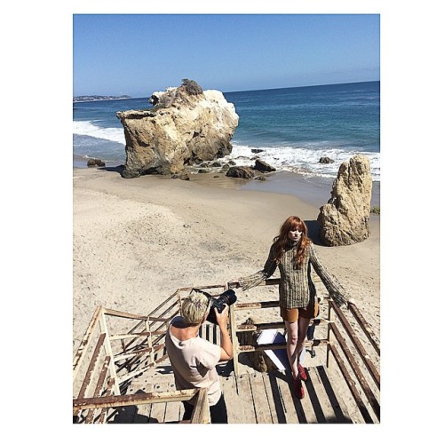 #bts with beauty @raiechu @lisastrannesten @luvlesley from my favorite beach #elmatador #Malibu #fas