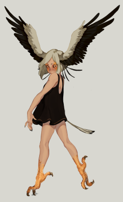 zambiie:  Redrew a harpy from 2013!!Old art: http://zamblle.deviantart.com/art/Harpy-368764153