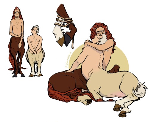 The Last Centaurs, Aziraphale And Crowley, And Their Little Foal Orion