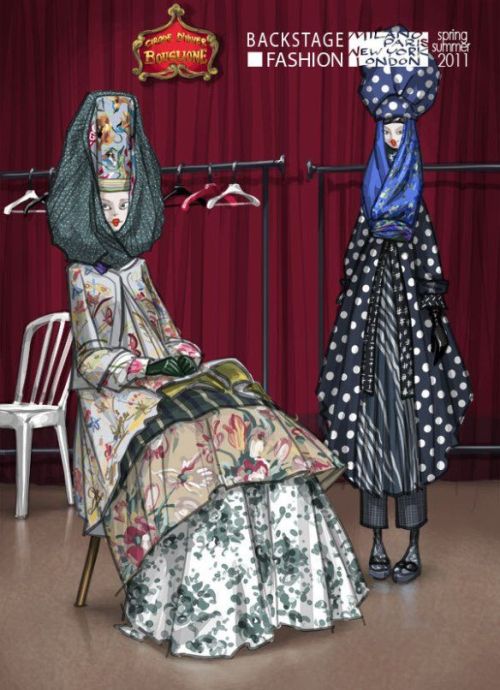 Kenzo S/S 2011 collection, illustration by Studio Fantasma