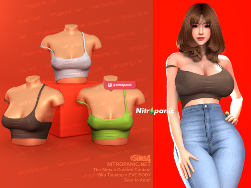 Tops[MORE INFO - DL]Sim model by @mikazuki.daisuki (IG)Follow @nitropanic​ for more.