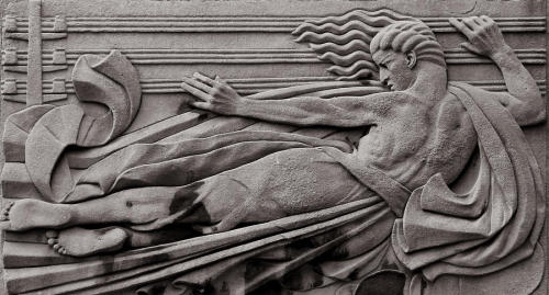 langoaurelian: &ldquo;Electricity&quot; Art Deco allegorical relief. 