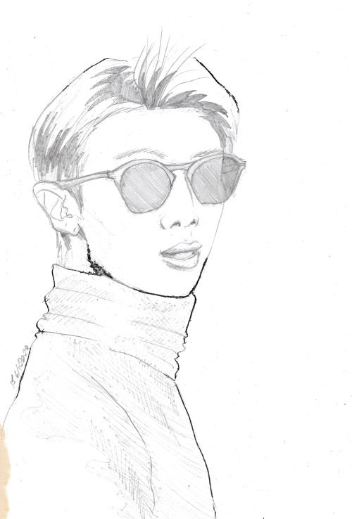 RM from BTSPencil sketch, lined added online