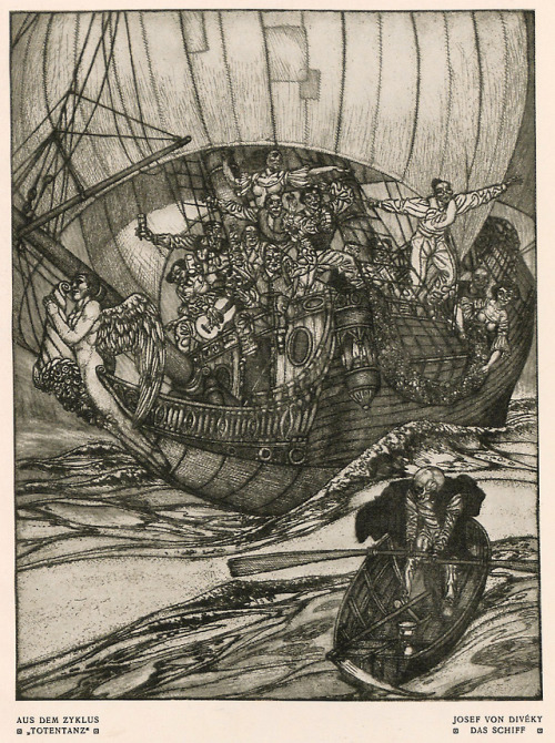 Josef Divéky (1887-1951), ‘Totentanz - Das Schiff’, “Die Kunst für alle”, 19