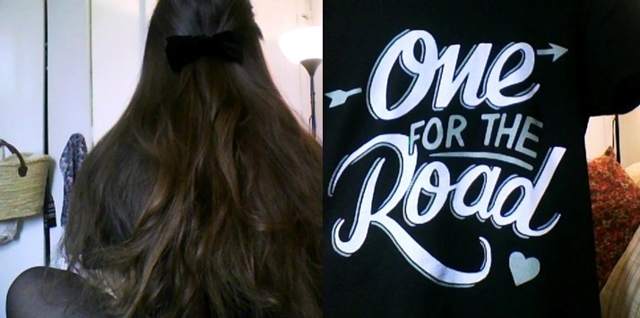 New hair bow and the t-shirt that got me 4 thumbs up and a conversation on the metro