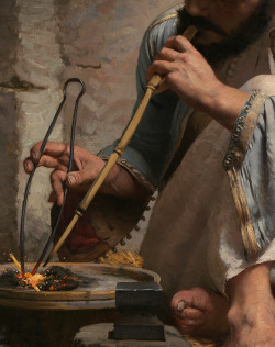 greuze:  Charles Sprague Pearce, The Arab Jeweler, 1882 