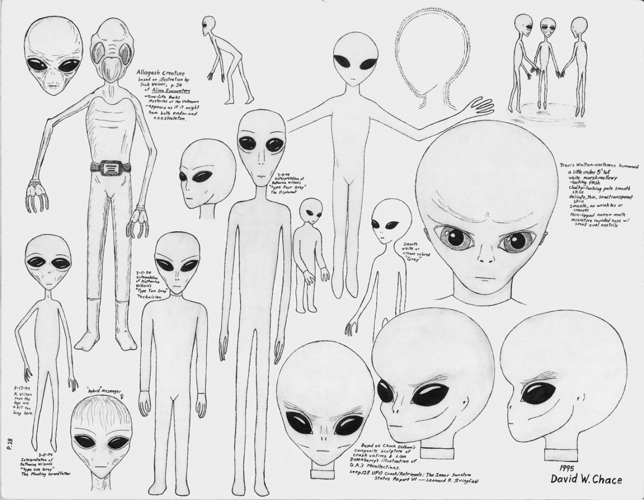 larger-universe:Some pages out of the book ” A Visual Guide to Alien Beings”
