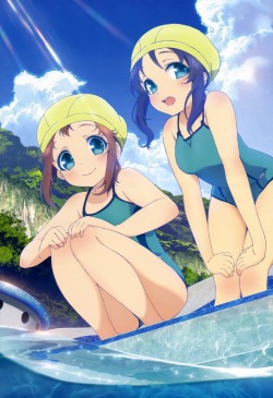 hiradaira chisaki mukaido manaka nagi no asukara swimsuits | yande.re