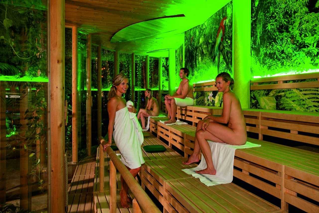 Sauna at Therme Erding in Munich, Germany. 