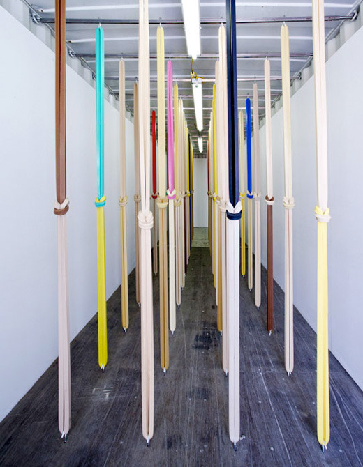 softpyramid:  Martha FriedmanRubbers 2008  cast rubber  dimensions variable, installation