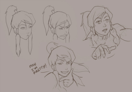 some korra practice sketches