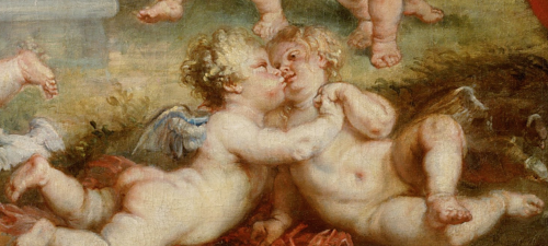 You OK there, baby? Detail: Feast of VenusPeter Paul Rubens1635-1636  This painting is like the Holy