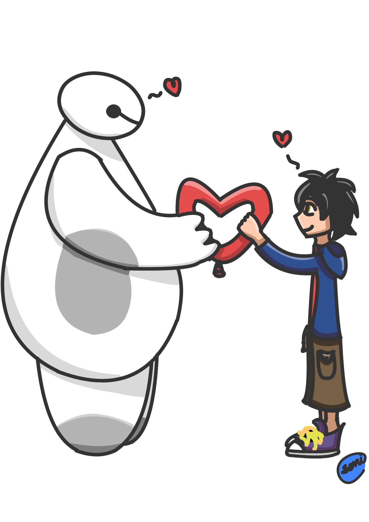 Submitted be @ellie-rush
“Digital art for the Big Hero 6 Valentine’s Contest~ :3”